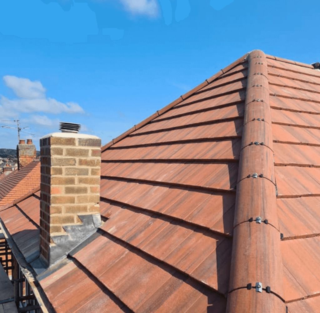 Completed roof work